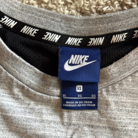 🍍 Nike Lab Tech Heathered T-shirt Gray Soccer Shirt X Large Vtg Athletic🍍 - Picture 2 of 3